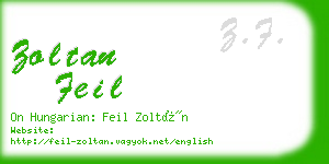 zoltan feil business card